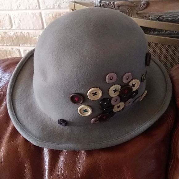 Sandiego Hat Co Grey Wool Hat w/buttons - Picture 1 of 6